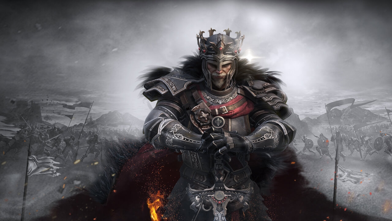 Armored king on the battlefield